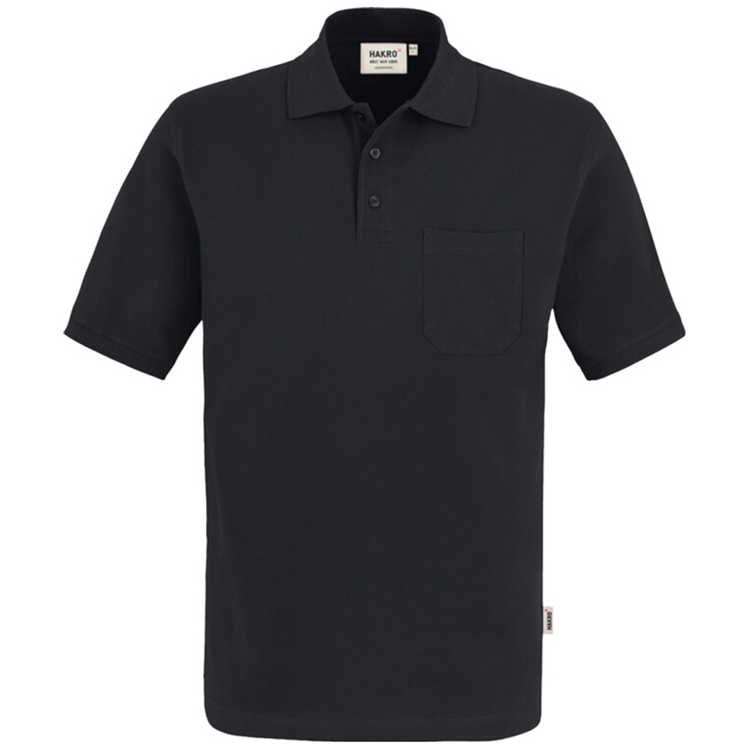 Hakro Herren Pocket-Poloshirt Top #802 Gr. XL schwarz