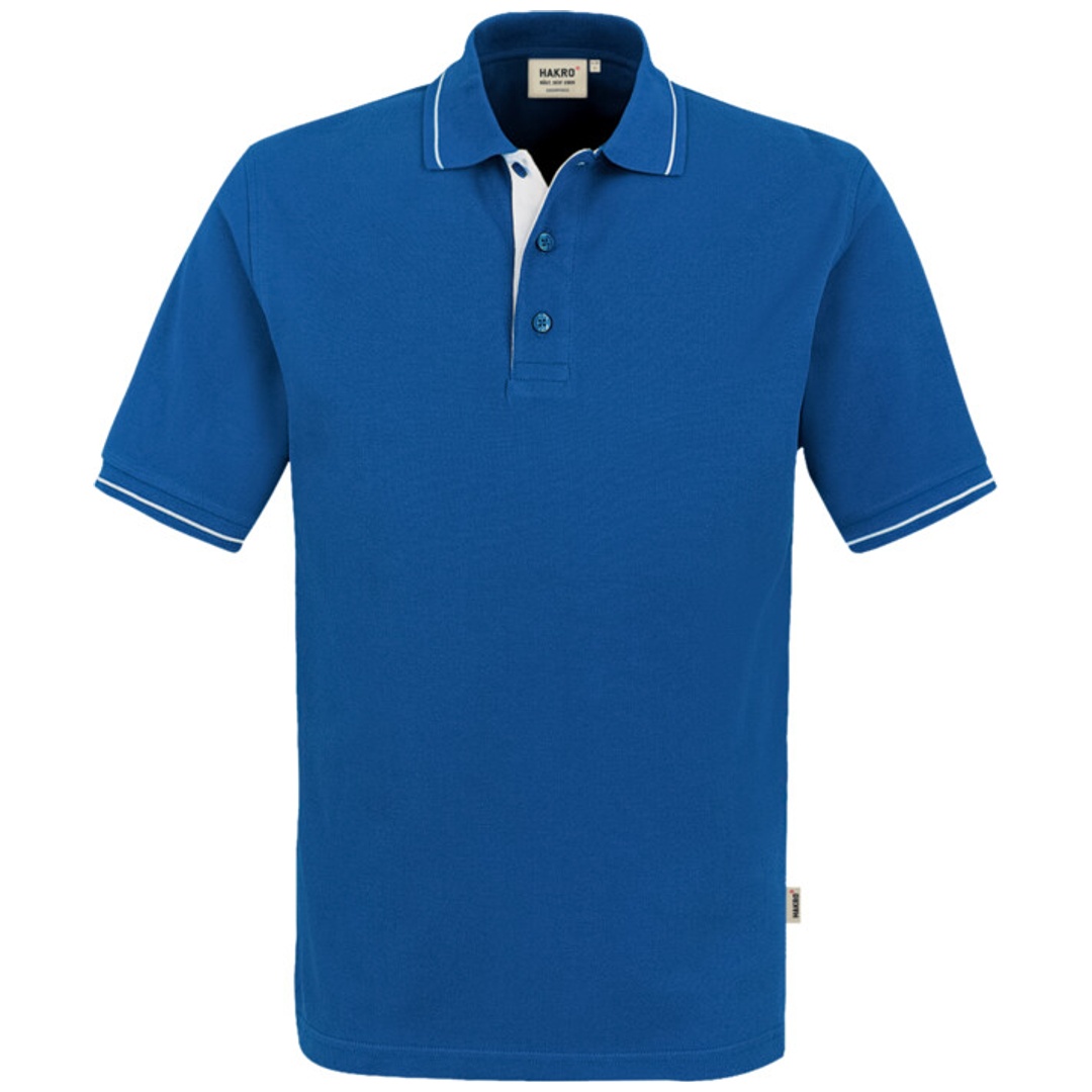 HAKRO Poloshirt Casual Herren #803 Gr. XL royal/weiß