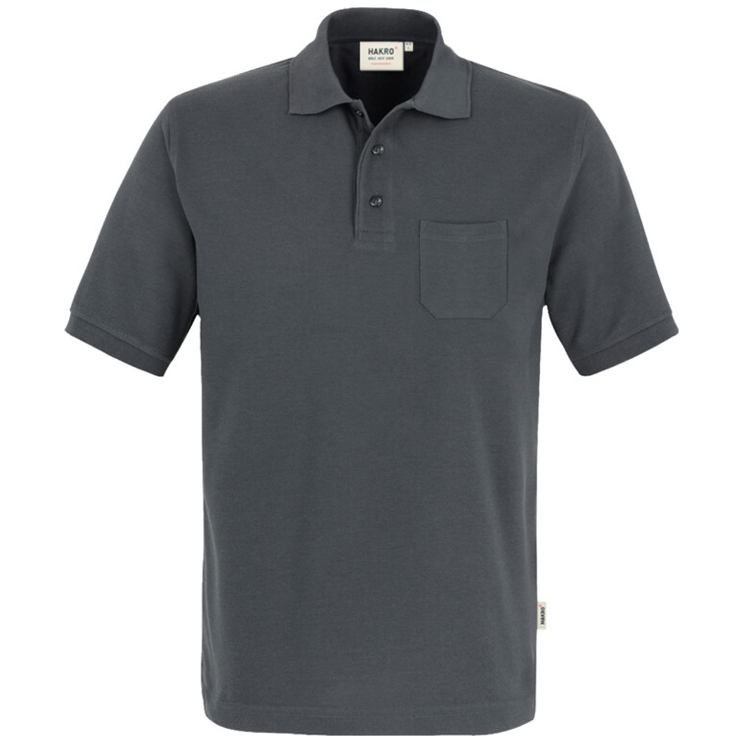 HAKRO Poloshirt Pocket Performance Herren #812 Gr. 5XL anthrazit