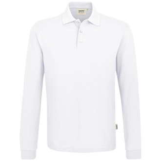 HAKRO Langarm Poloshirt Performance Herren #815 Gr. L weiß