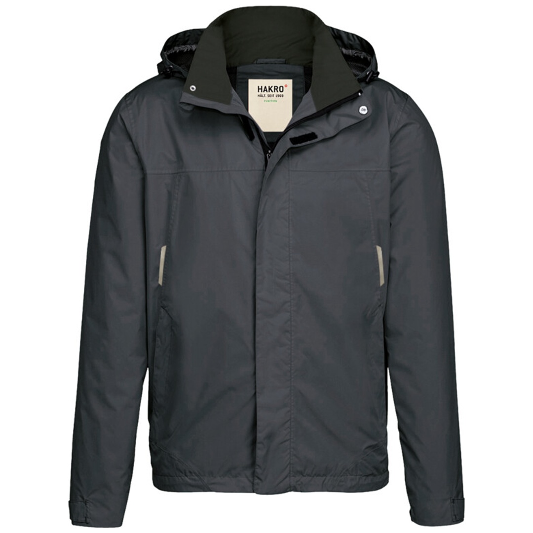 HAKRO leichte Regenjacke Connecticut Herren #862 Gr. L anthrazit