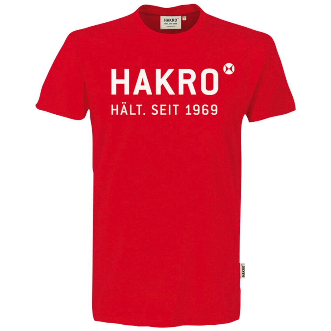 HAKRO T-Shirt Logo #1969 Gr. XL rot