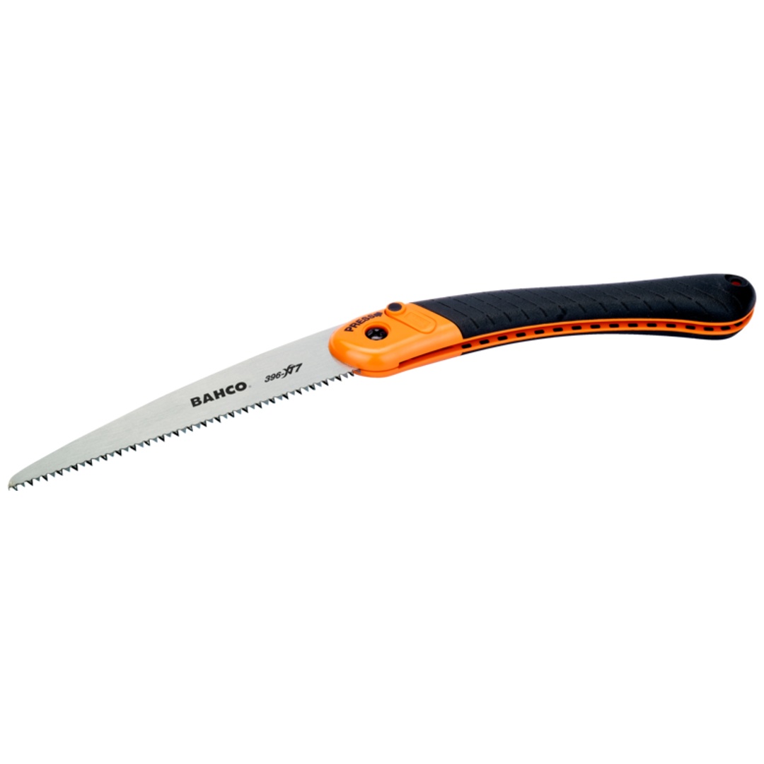 Bahco Klappbare Astsäge Mit 2-Komponenten-Griff Für Hartes Und Trockenes Holz, 7 ZpZ, 7 1/2