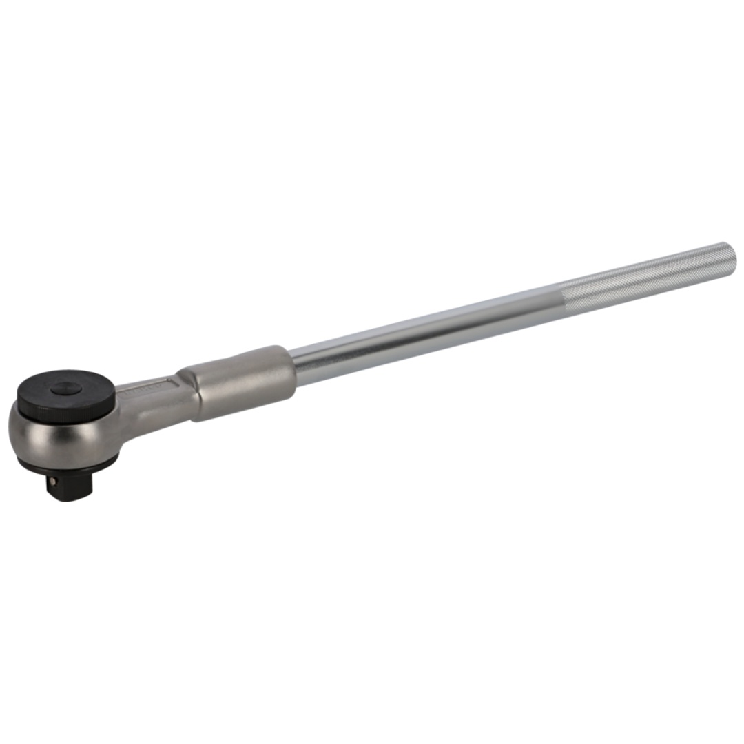 Bahco 3/4-Umschaltknarre mit rundem Knarrenkopf, 72 Zähnen und 5°-Rückschwenkwinkel, 525 mm