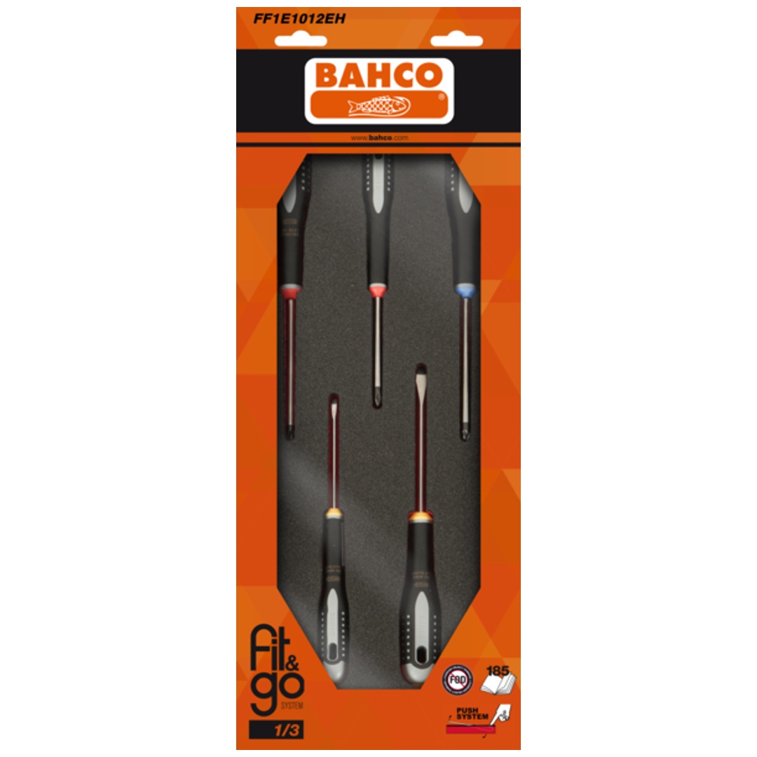 Bahco Fit&Go 1/3 Schaumstoffeinlage ERGO Schraubendrehersatz - 6-tlg.