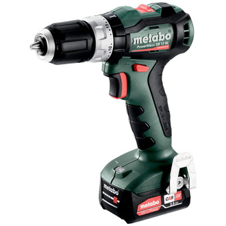 Metabo Akku-Schlagbohrschrauber PowerMaxx SB 12 BL, metaBOX 118, 12V 2x2Ah Li-Power + SC 30