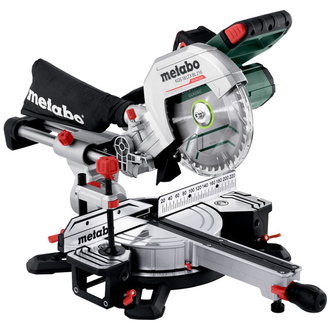 Metabo Akku-Kappsäge KGS 18 LTX BL 216, mit Zugfunktion, incl. 2x Akku Li-Power 5,2 Ah, Ladegerät, Sägeblatt, Zubehör, Karton