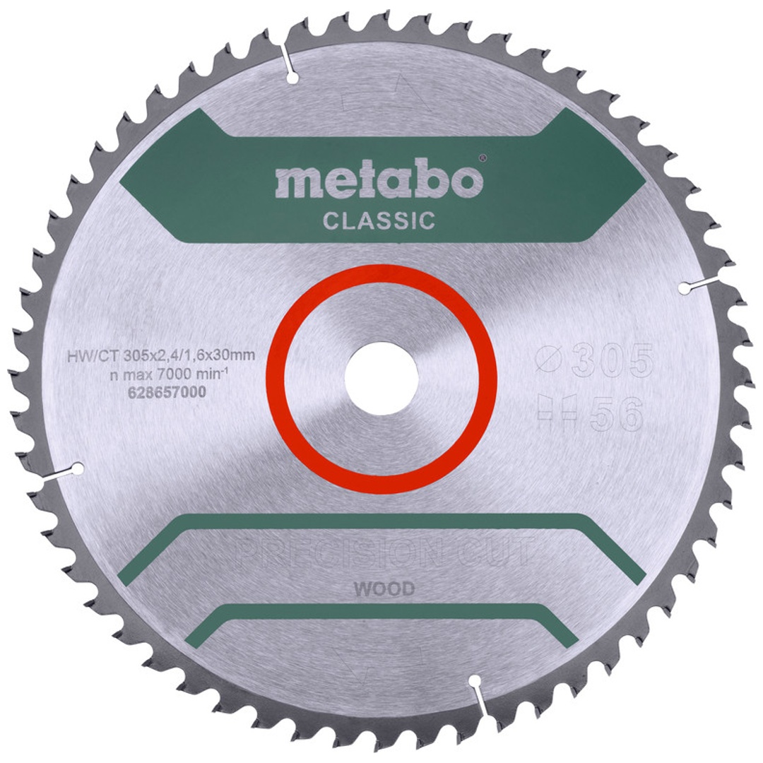 Metabo Sägeblatt precision cut wood - classic, 305x30 Z56 WZ 5°neg /B