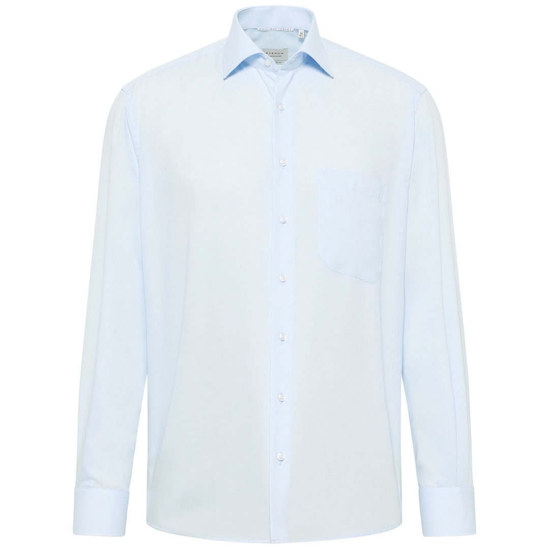 Eterna Hemd Uni Popeline Comfort Fit 1100-10-E19K Gr. 42 blau