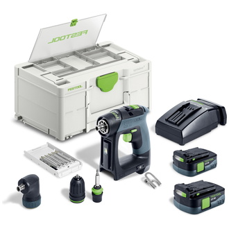 Festool Akku-Bohrschrauber CXS 12 2,5-Set inkl. 2x 12V 2,5 Ah Akku