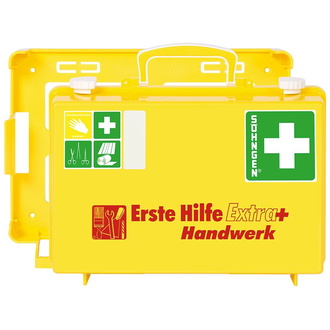 Erste-Hilfe-Koffer Extra+Handwerk, DIN 13157, gelb