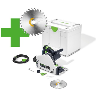 Festool Tauchsäge TS 55 F-Plus Master Edition, incl. 2x Kreissägeblatt, Zubehör, Systainer