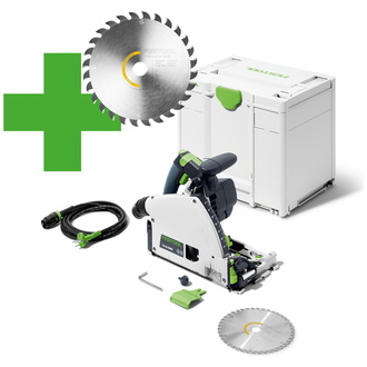 Festool Tauchsäge TS 60 K-Plus Master Edition, incl. 2x Kreissägeblatt, Zubehör, Systainer