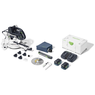 Festool Akku-Kapp-Zugsäge KSC 60 EB 5,0 I-Plus KAPEX, incl. Energie-Set 2x5 Ah, Kreissägeblatt, Zubehör, Systainer