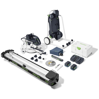 Festool Akku-Kapp-Zugsäge KSC 60 EB 5,0 I-UG-Set KAPEX, incl. Energie-Set 2x5 Ah, Kreissägeblatt, Zubehör, Systainer