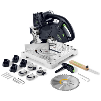 Festool Akku-Leistensäge SYMC 70 EB-Basic SYMMETRIC, incl. Kreissägeblatt, Zubehör, Karton