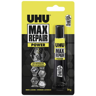 UHU MAX REPAIR POWER KLEBER Tube Infokarte 20g