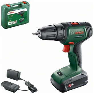 Bosch Akku-Zweigang-Bohrschrauber UniversalDrill 18V, incl. Akku PBA 1,5 Ah, Ladegerät, Bit, Tragekoffer