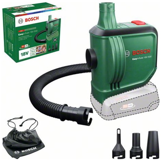 Bosch Akku-Volumenpumpe EasyInflate 18V-500, incl. Zubehör, Stofftasche, Karton