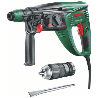 Bosch Bohrhammer PBH 3000-2 FRE, SDS-plus, incl. Flachmeißel, Zubehör, Tragekoffer