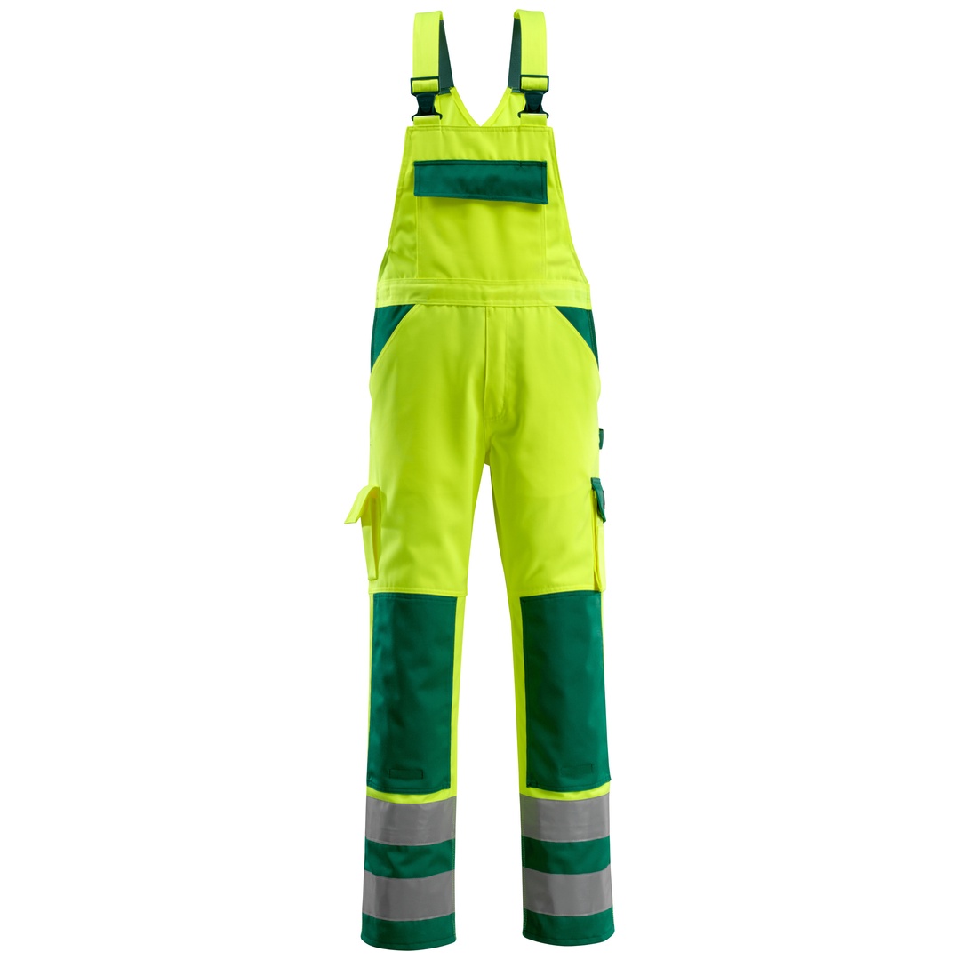 Mascot SAFE COMPETE Warnlatzhose mit Knietaschen Barras Gr. 82C56 gelb/grün