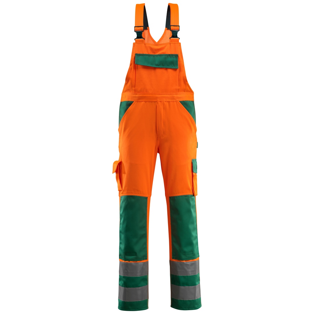Mascot SAFE COMPETE Warnlatzhose mit Knietaschen Barras Gr. 90C48 orange/grün