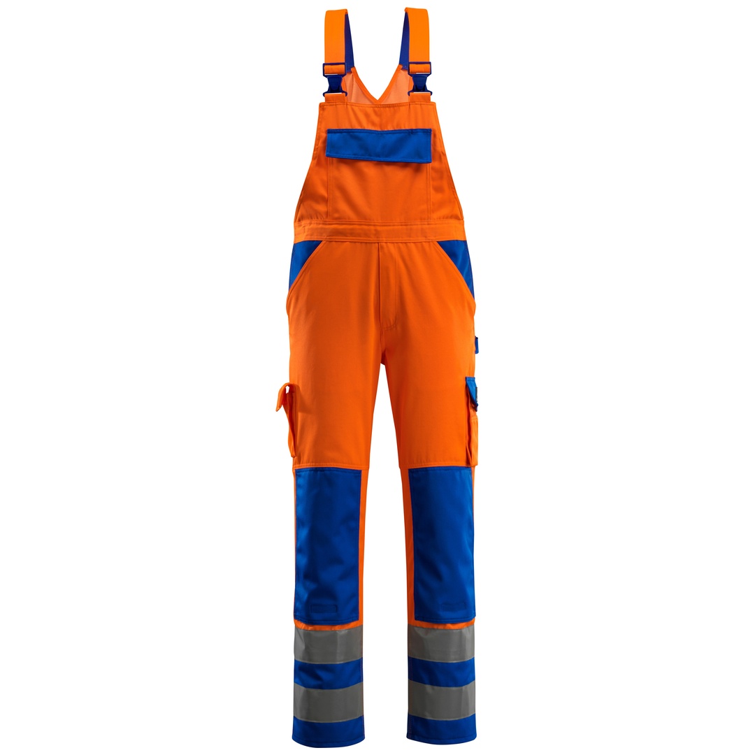 Mascot SAFE COMPETE Warnlatzhose mit Knietaschen Barras Gr. 90C52 orange/kornblau