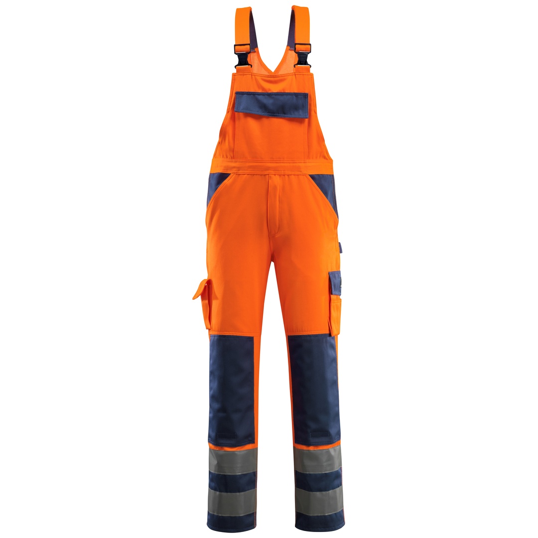 Mascot SAFE COMPETE Warnlatzhose mit Knietaschen Barras Gr. 82C56 orange/marine