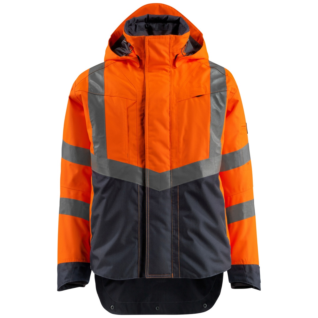 Mascot SAFE SUPREME Warnschutz Hard Shell Jacke Harlow 15501-231 Gr. M hi-vis orange/schwarzblau