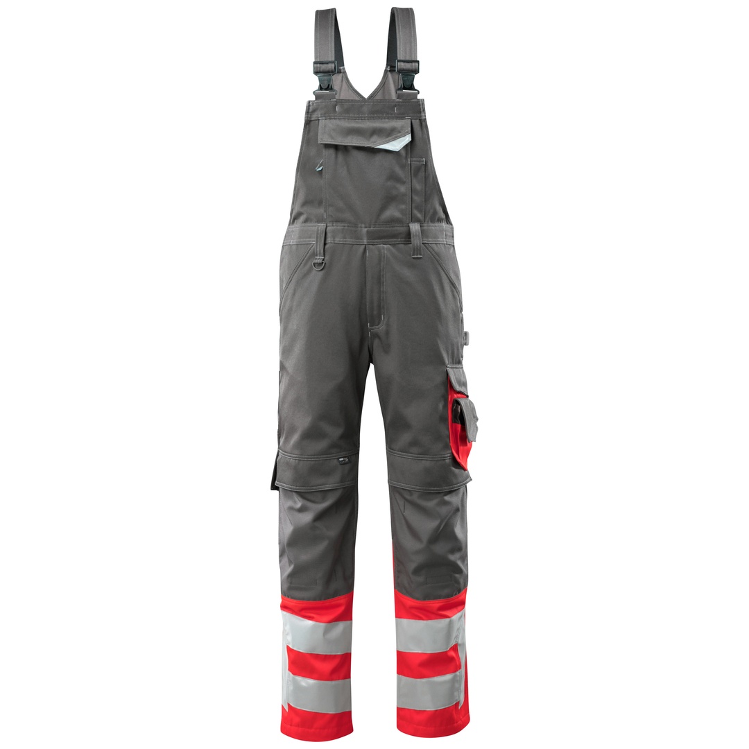 Mascot-15669-860 Sunderland Latzhose Safe Supreme Gr. 76C52 dunkelanthrazit/hi-vis rot