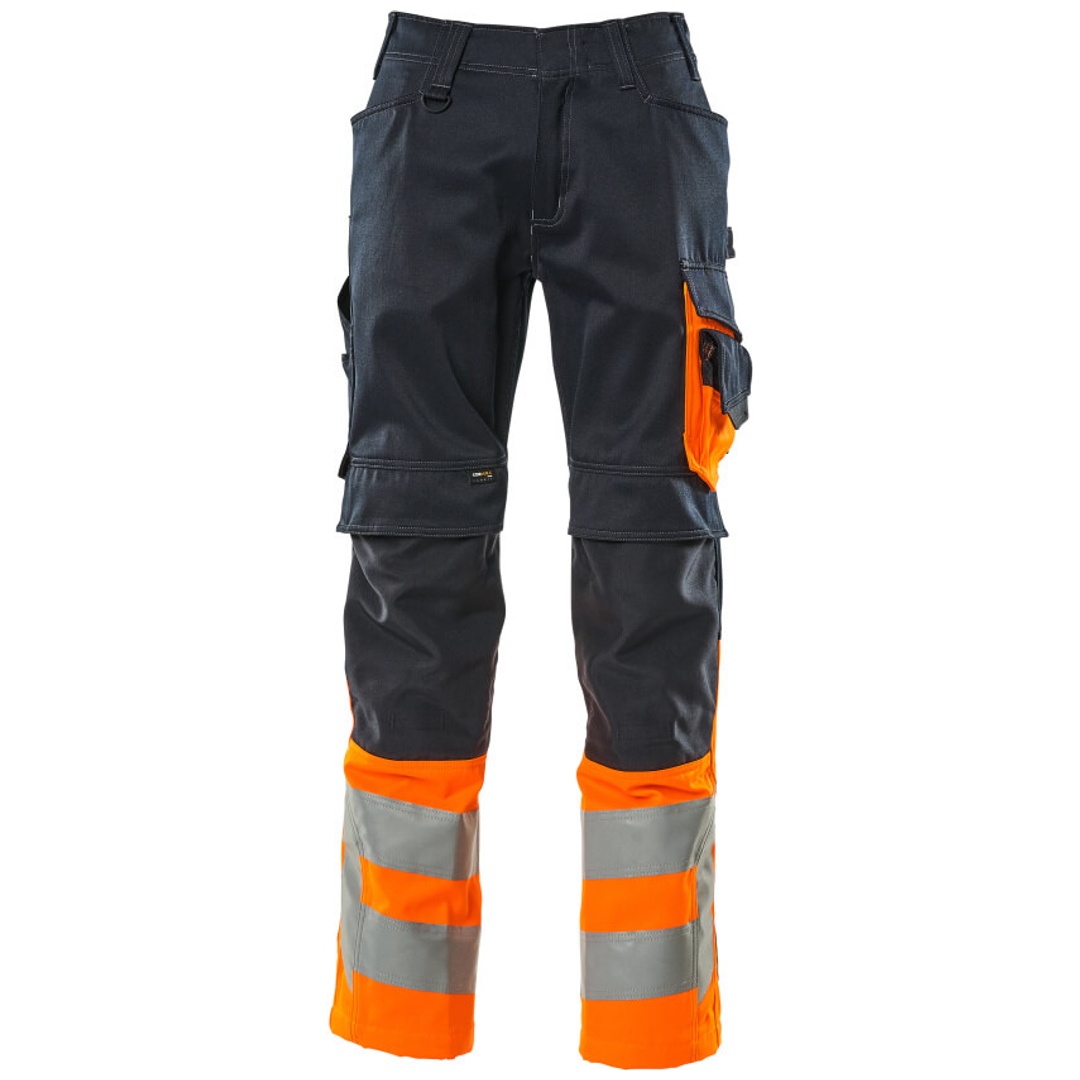Mascot Leeds Arbeitshose Gr. 76C54 schwarzblau/hi-vis orange