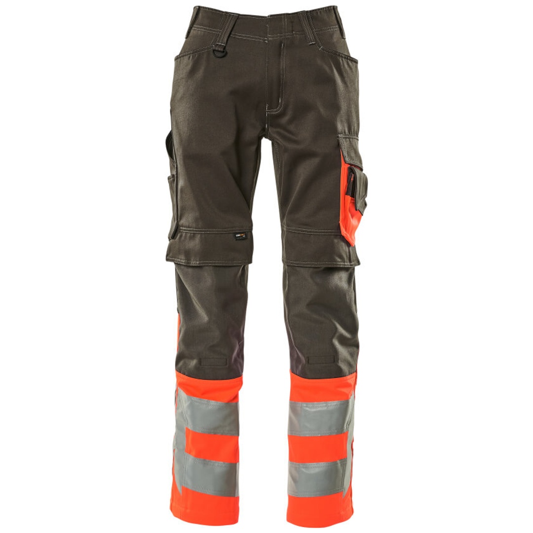 Mascot Leeds Arbeitshose Gr. 82C47 dunkelanthrazit/hi-vis rot