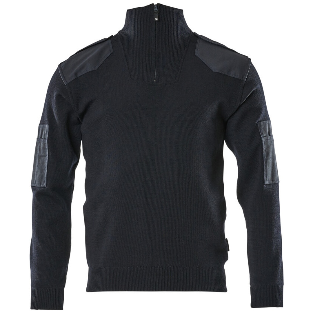 Mascot Strickpullover NANTERRE FRONTLINE mit Verstärkungen 17205 Gr. S schwarzblau
