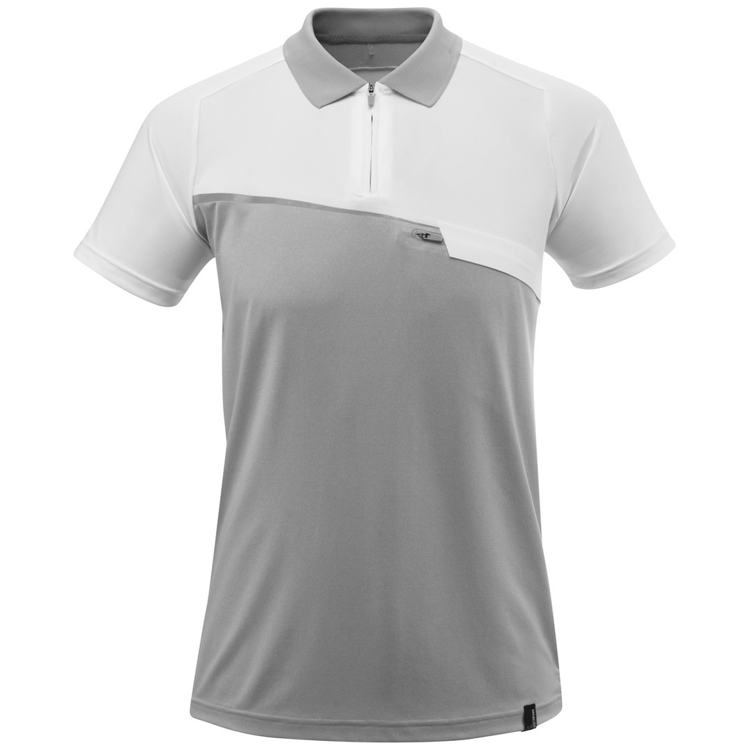 Mascot ADVANCED Poloshirt feuchtigkeitstransportierend Gr. L grau-meliert/weiss