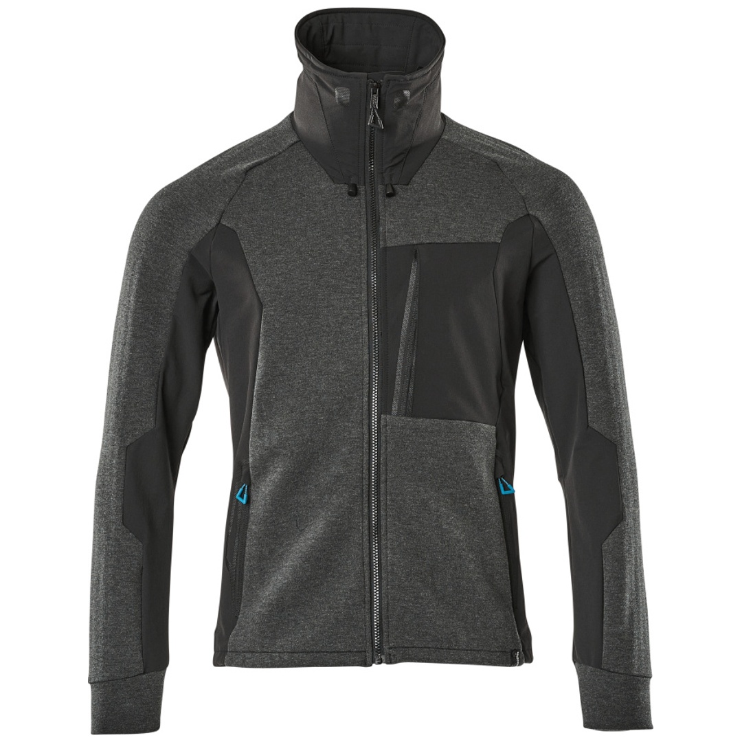 Mascot ADVANCED Sweatjacke Gr. XS schwarz-meliert/schwarz
