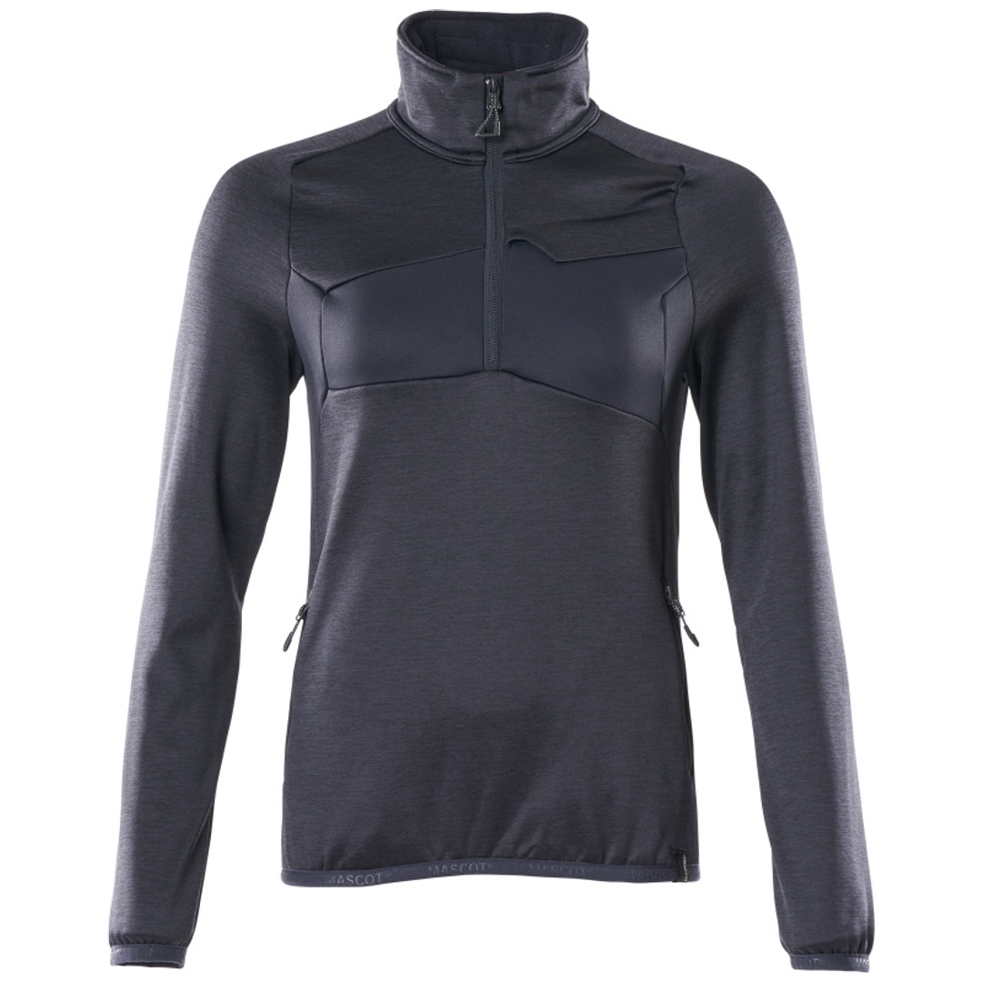 Mascot ACCELERATE Fleecepullover mit kurzem Reißverschluss, Damenpassform 18053 Gr. XL schwarzblau