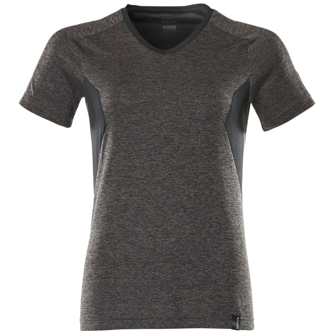 Mascot MASCOT® ACCELERATE T-Shirt COOLMAX® PRO und V-Ausschnitt 18092-801 Gr. 3XL dunkelanthrazit/schwarz