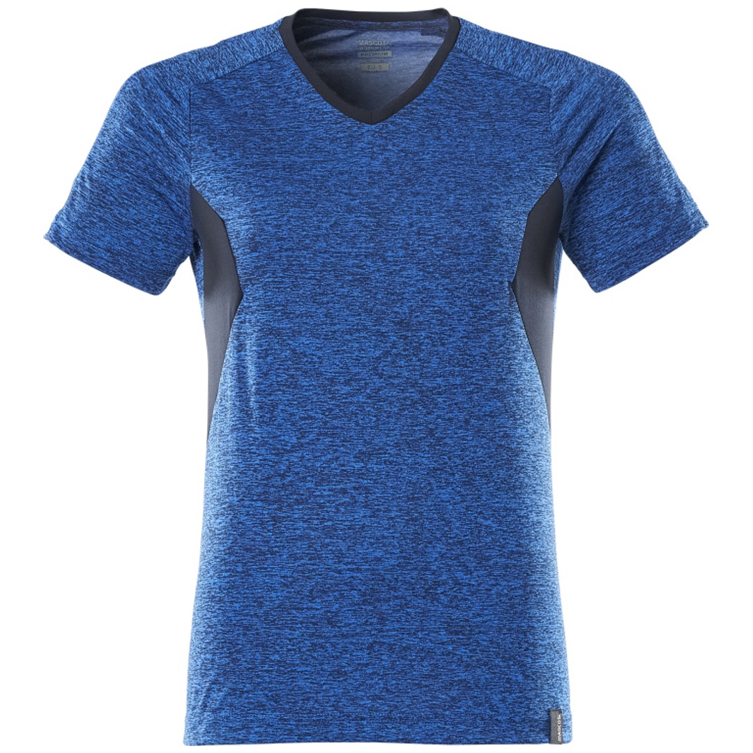 Mascot MASCOT® ACCELERATE T-Shirt COOLMAX® PRO und V-Ausschnitt 18092-801 Gr. XL azurblau/schwarzblau