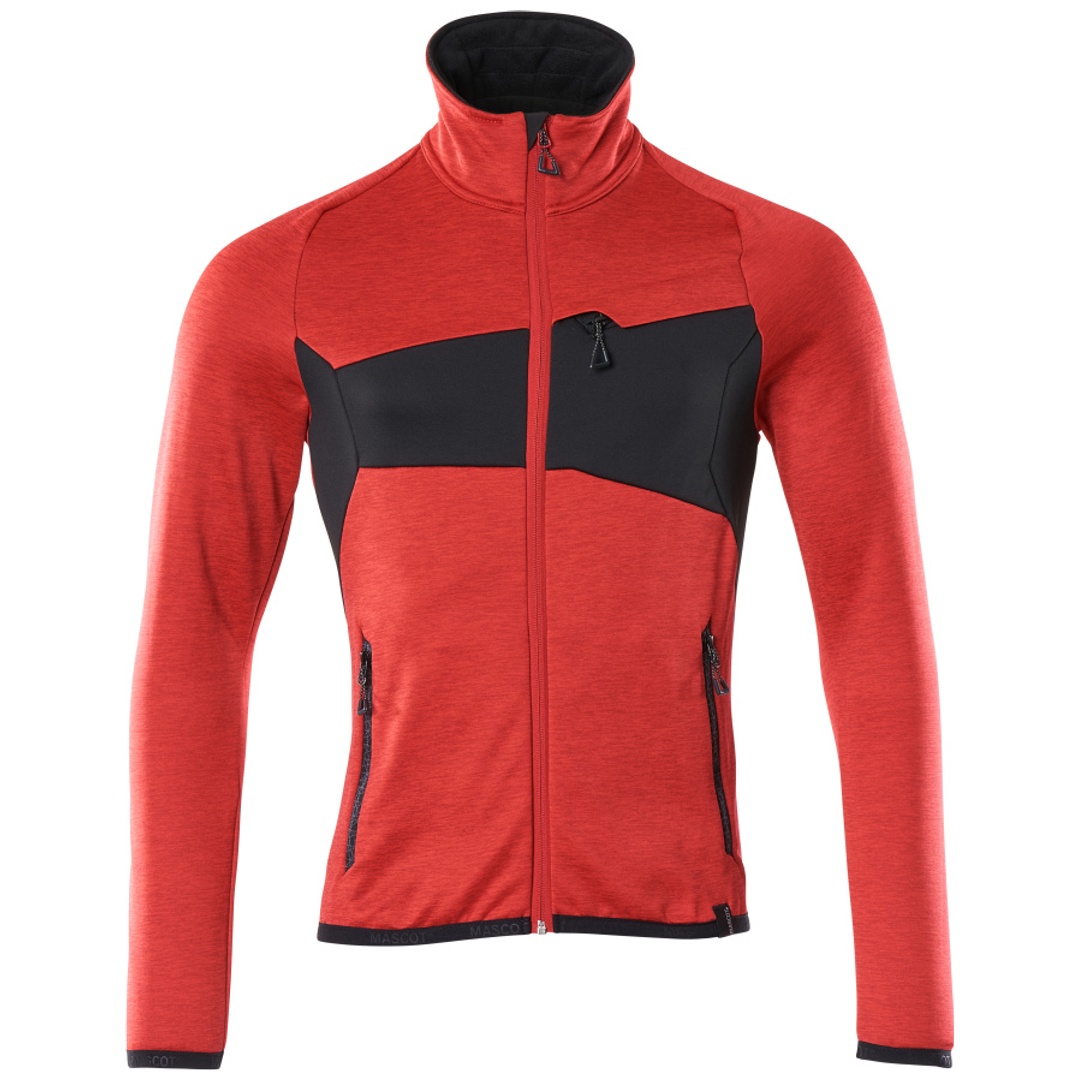Mascot MASCOT® ACCELERATE Fleecepullover 18103 mit Reißverschluss Herren Gr. M verkehrsrot/schwarz