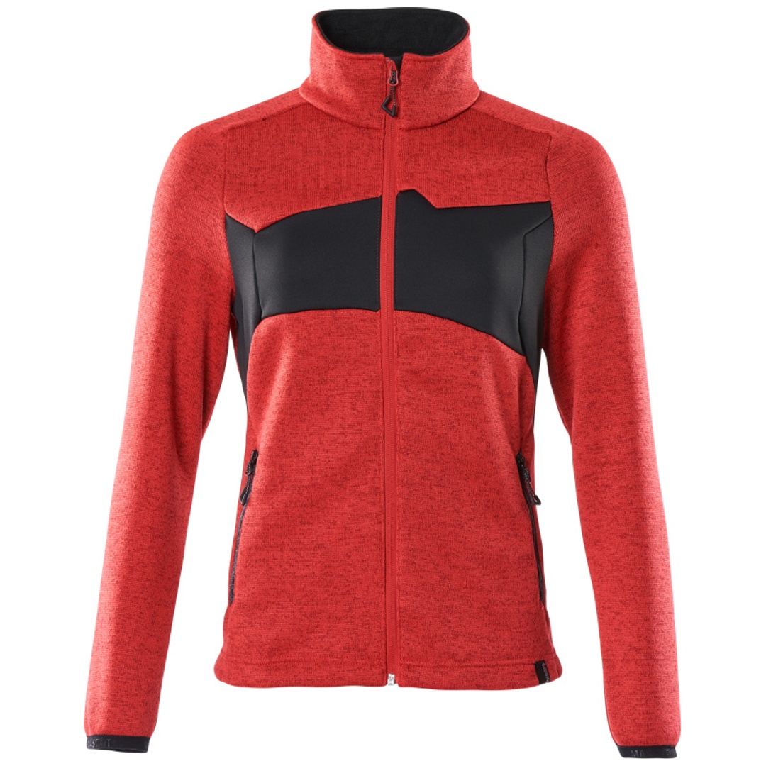 Mascot ACCELERATE Strickpullover mit Reißverschluss, Damenpassform 18155 Gr. 2XL verkehrsrot/schwarz