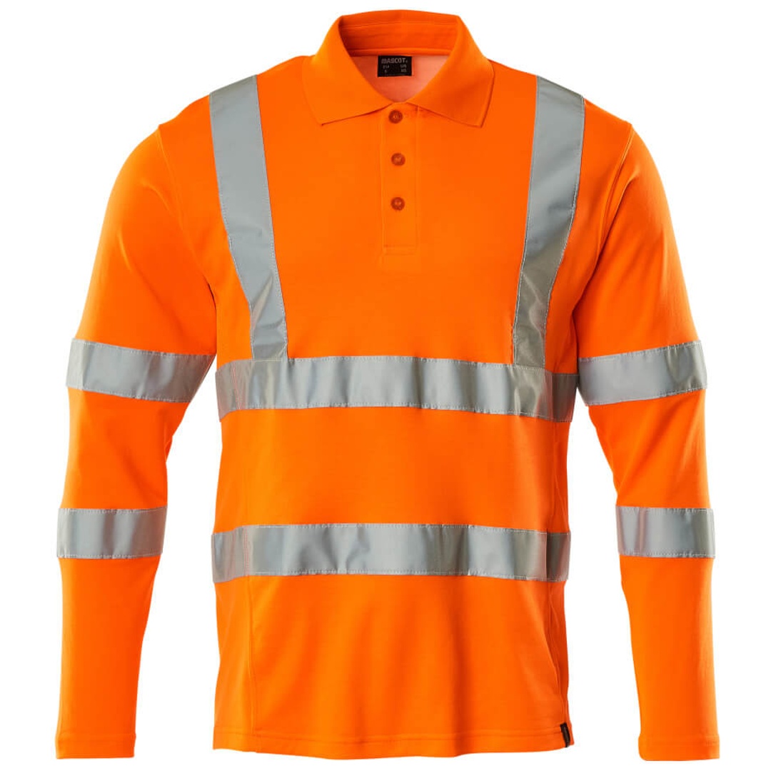 Mascot Warnschutz Polo-Shirt SAFE CLASSIC langarm 18283 Gr. M warnorange