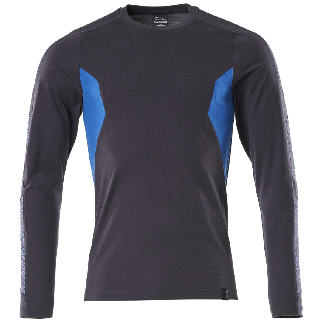 Mascot T-Shirt ACCELERATE langarm 18381 Gr. 4XL schwarzblau/azurblau