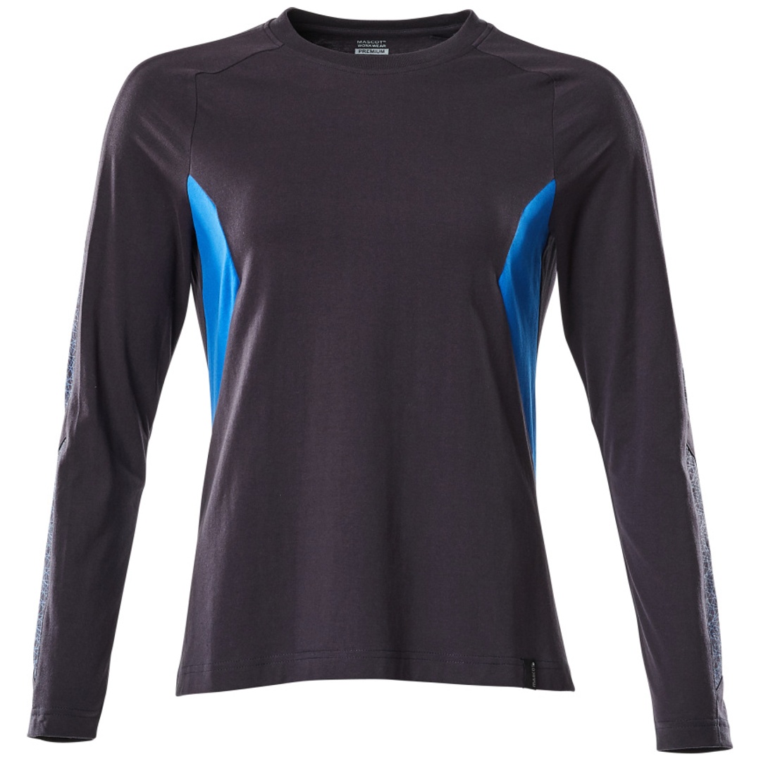 Mascot T-Shirt ACCELERATE langarm Damen 18391 Gr. XS schwarzblau/azurblau