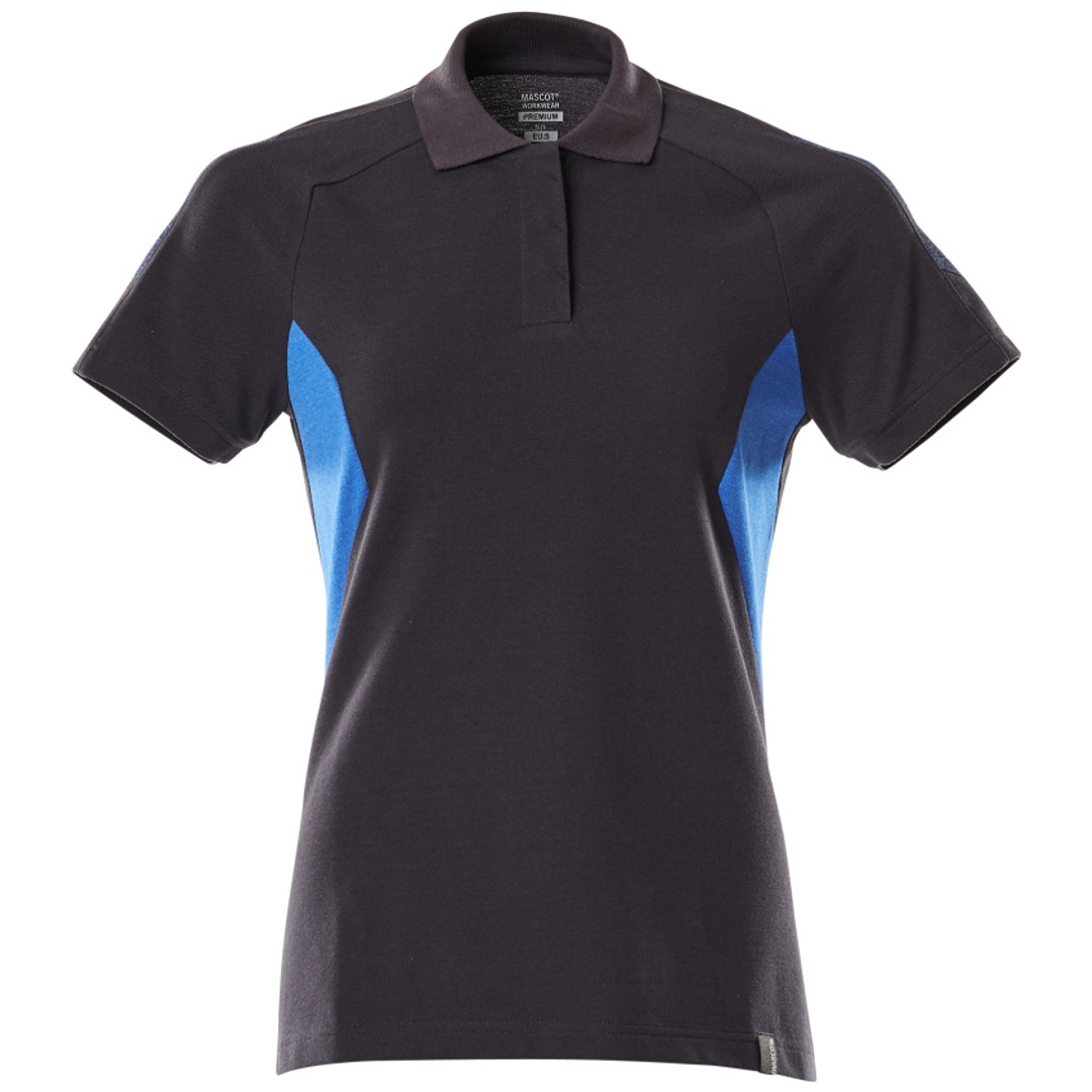 Mascot Polo-Shirt ACCELERATE Damen 18393 Gr. S schwarzblau/azurblau
