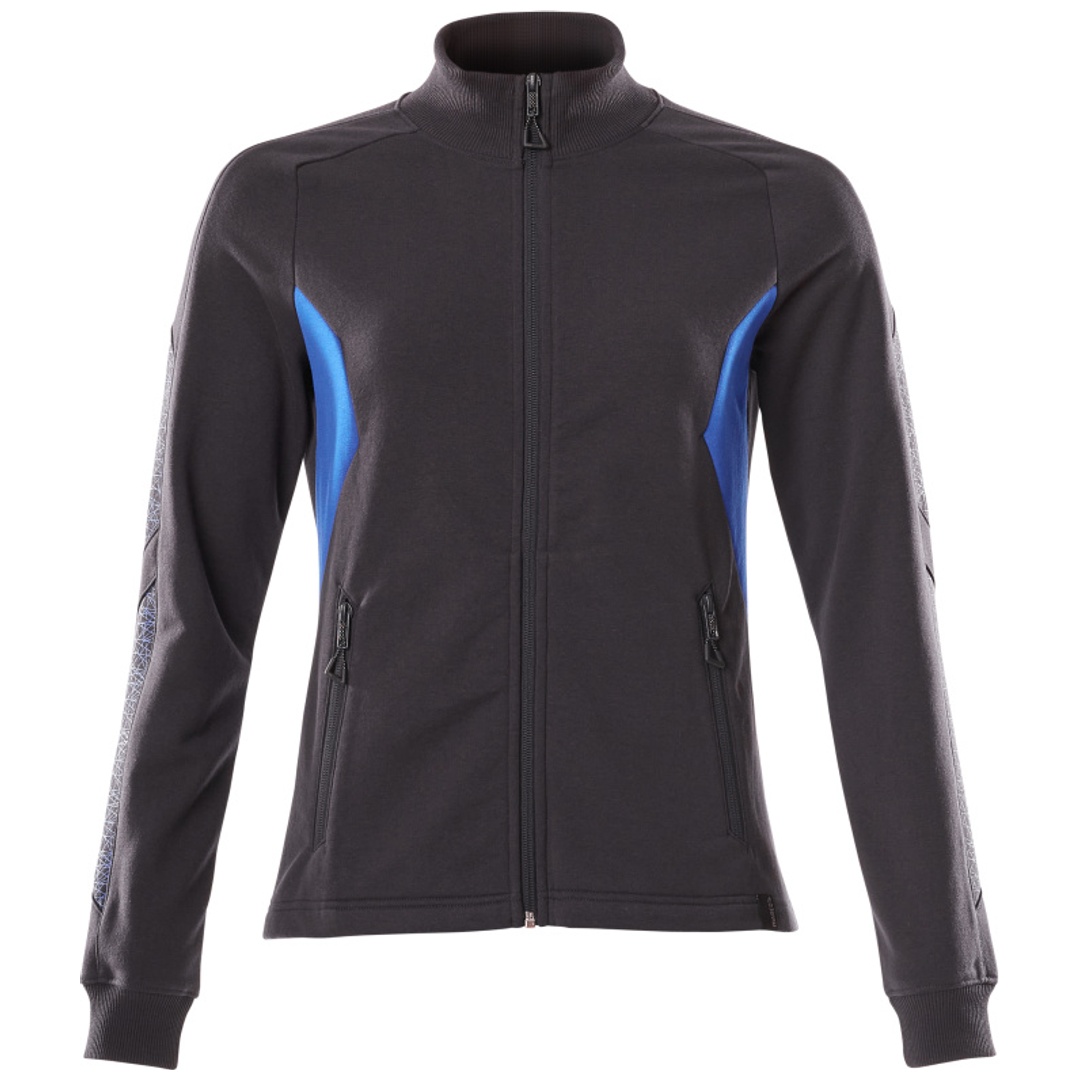 Mascot Sweatshirt ACCELERATE mit Zipper, Damen 18494 Gr. L  schwarzblau/azurblau