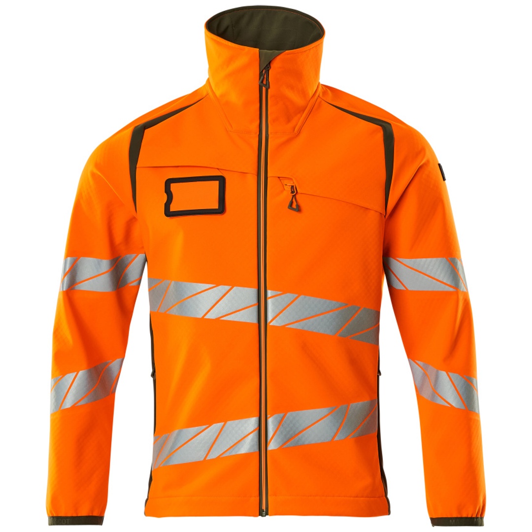 Mascot ACCELERATE SAFE Softshelljacke 19002-143-1433 Gr. M hi-vis orange/moosgrün