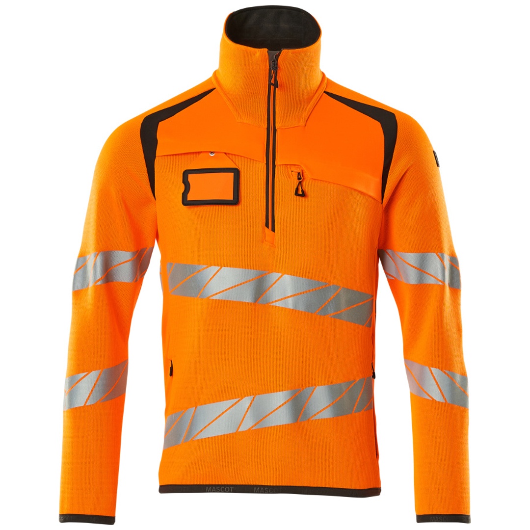 Mascot Strickpullover mit kurzem Reißverschluss 2XL hi-vis orange/dunkelanthrazit