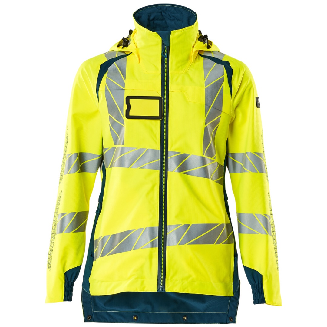 MASCOT ACCELERATE SAFE Damen Hard Shell Jacke 19011-449 Gr. 2XL hi-vis gelb/dunkelpetroleum
