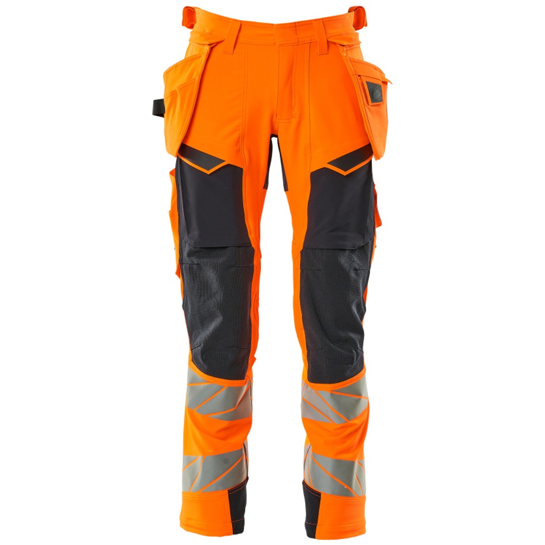 Mascot Warn-Stretchhose mit Hängetaschen 19031-711 Gr. 48 hi-vis orange/schwarzblau