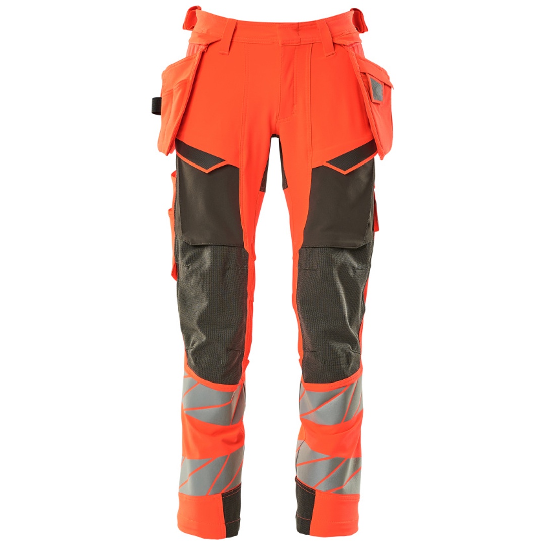 Mascot Warn-Stretchhose mit Hängetaschen 19031-711 Gr. 116 hi-vis rot/dunkelanthrazit